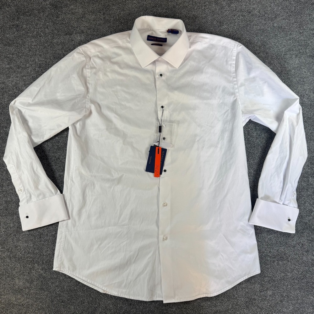 Giorgio Fiorelli White Dress Shirt (Classic tux-shirt). 16.5, 34/35. NEW